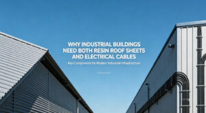 Why Industrial Buildings Need Both Resin Roof Sheets and Electrical Cables